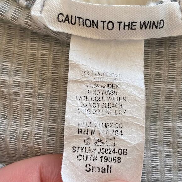 Caution To The Wind Striped Tank Top Front Tie Sleeveless Small - Picture 4 of 6